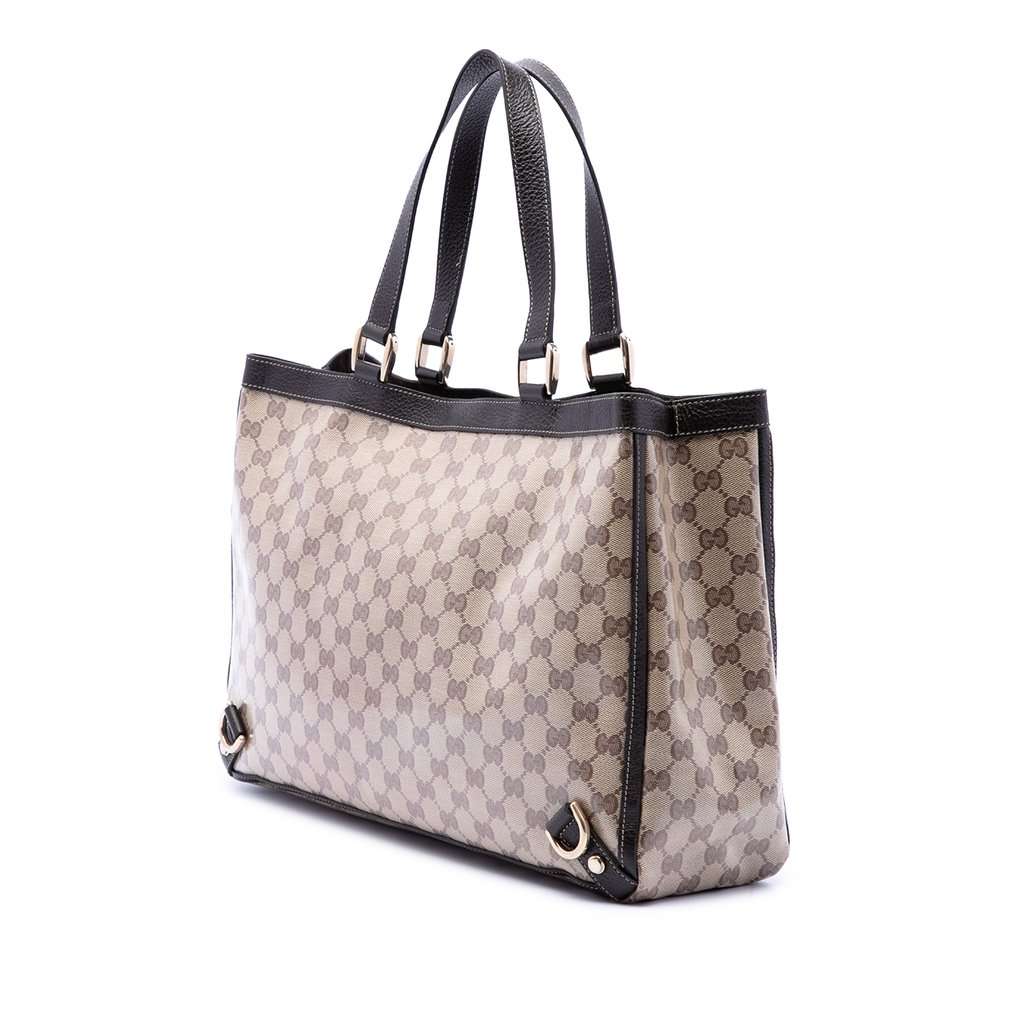 Gucci GG Crystal Abbey D Ring Tote Beige Very good condition - Back View