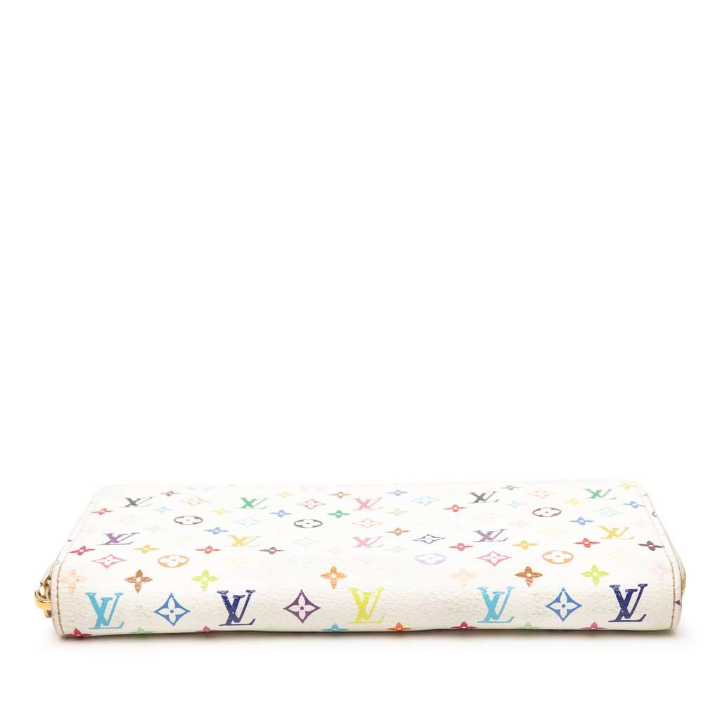 Louis Vuitton Monogram Multicolore Zippy Long Wallet White Very good - Inside View