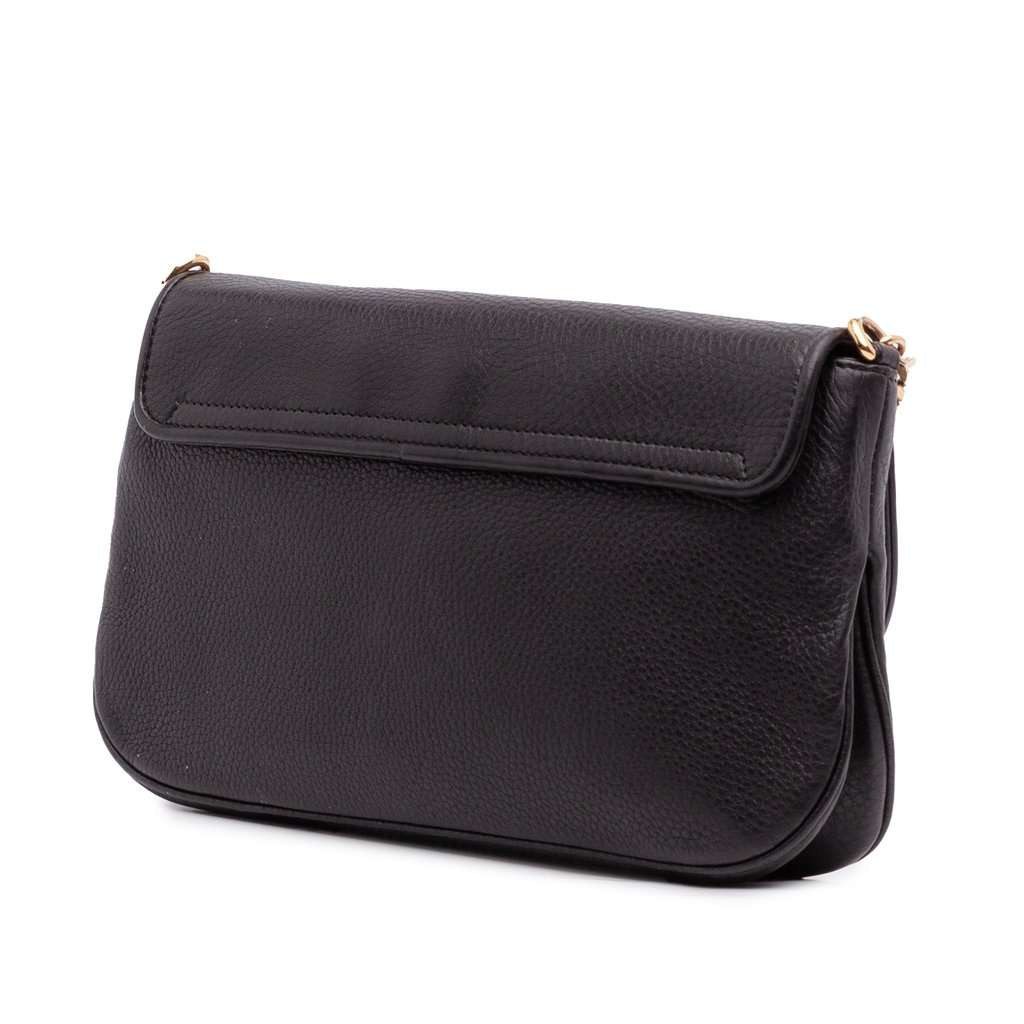 Gucci Medium Leather 1973 Chain Shoulder Bag Black Leather Very good condition - Back View