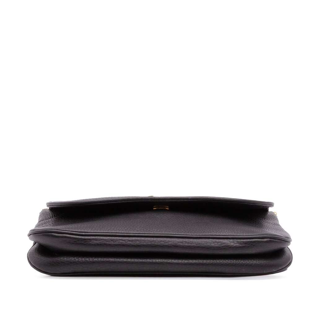 Gucci Medium Leather 1973 Chain Shoulder Bag Black Leather Very good condition - Inside View