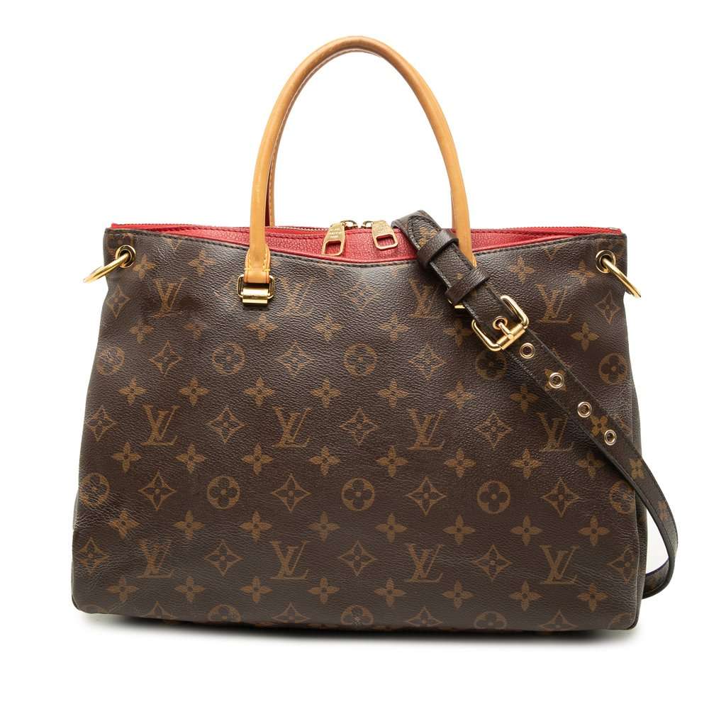 Louis Vuitton Monogram Pallas MM Brown Very good - Front View