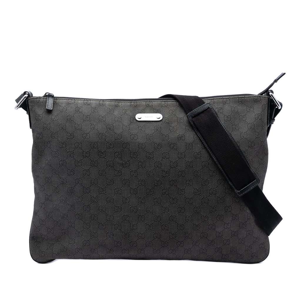 Gucci GG Denim Crossbody Black Very good condition - Front View