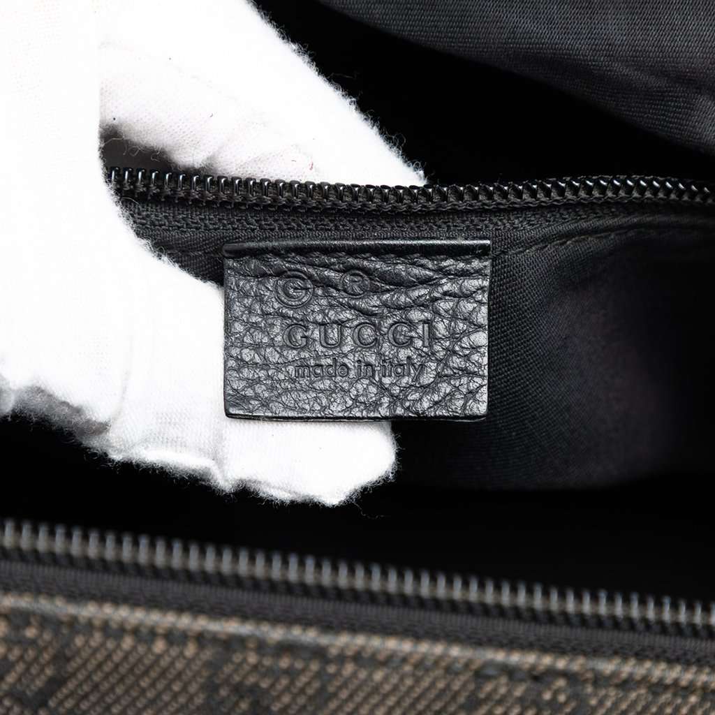 Gucci GG Denim Crossbody Black Very good condition - Box View