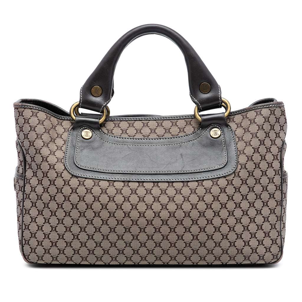 Celine Macadam Canvas Boogie Handbag Beige Very good condition - Front View