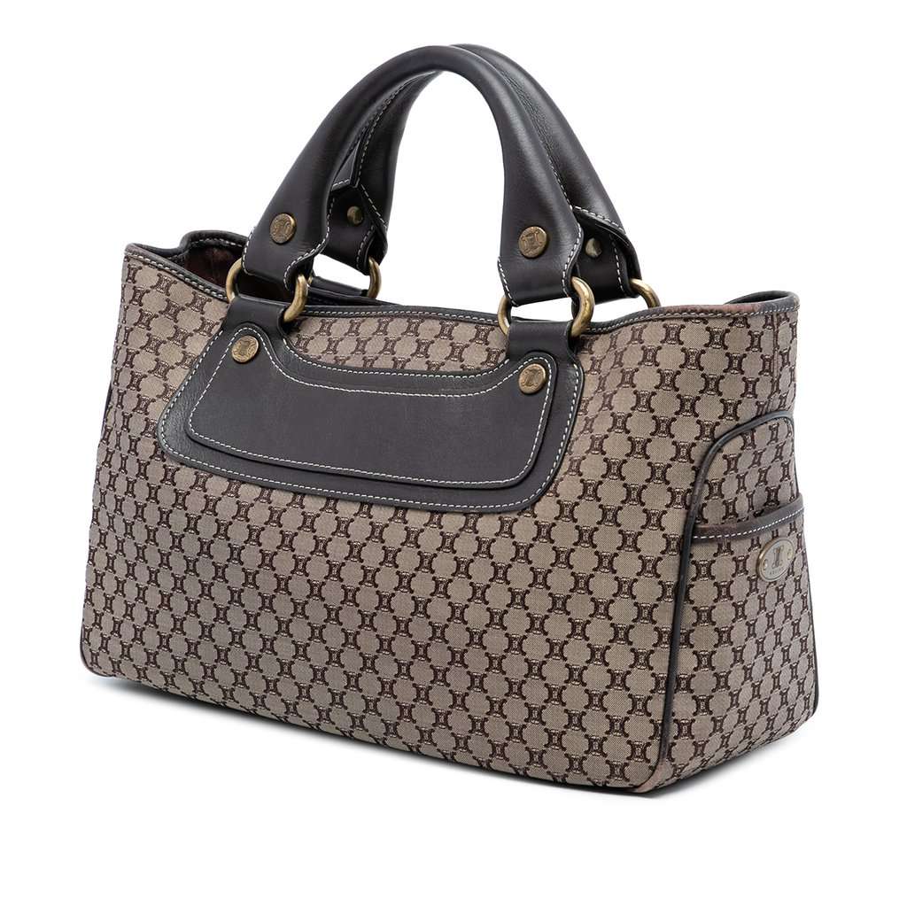 Celine Macadam Canvas Boogie Handbag Beige Very good condition - Back View
