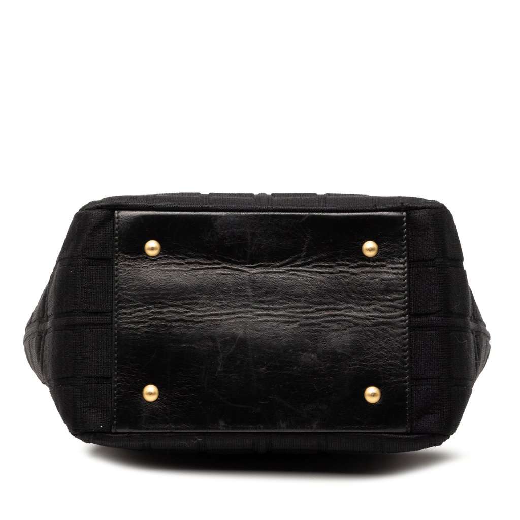 Chanel Jersey CC Chocolate Bar Shoulder Bag Black Very good condition - Inside View
