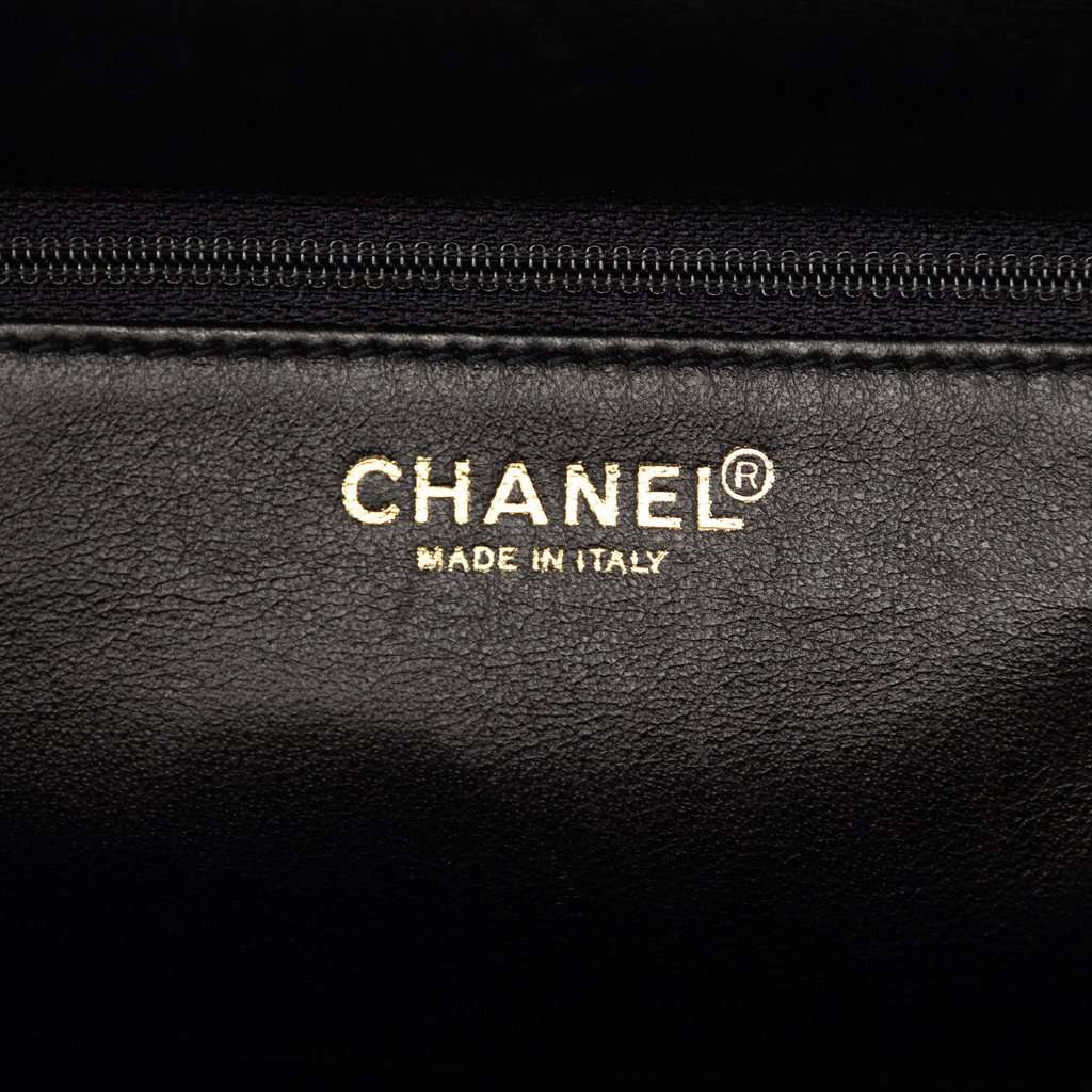 Chanel Jersey CC Chocolate Bar Shoulder Bag Black Very good condition - Box View