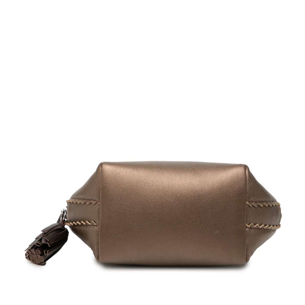 Loewe Leather Anagram Pouch Brown Leather Very good condition - Inside View