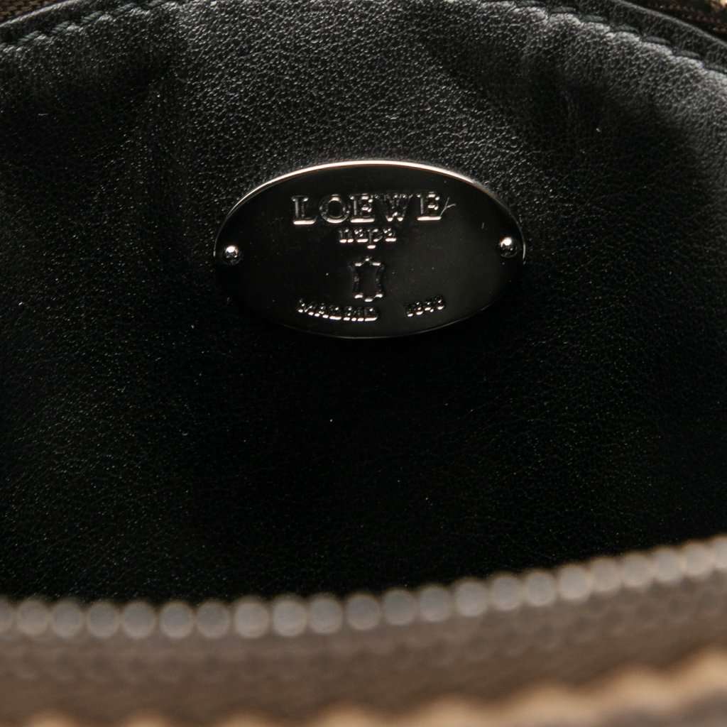 Loewe Leather Anagram Pouch Brown Leather Very good condition - Box View
