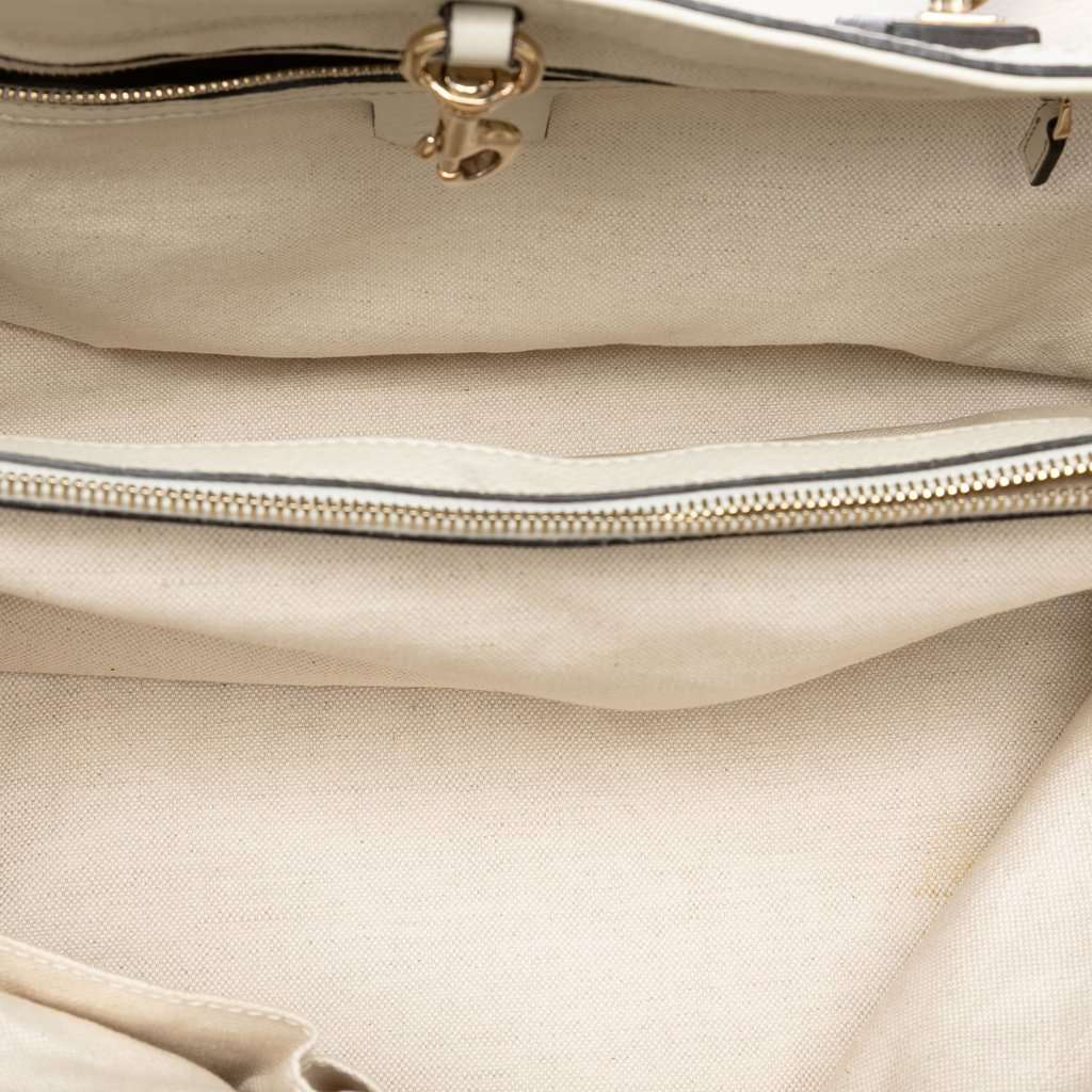 Gucci Medium Leather Bella Tote White Leather Very good condition - Model View
