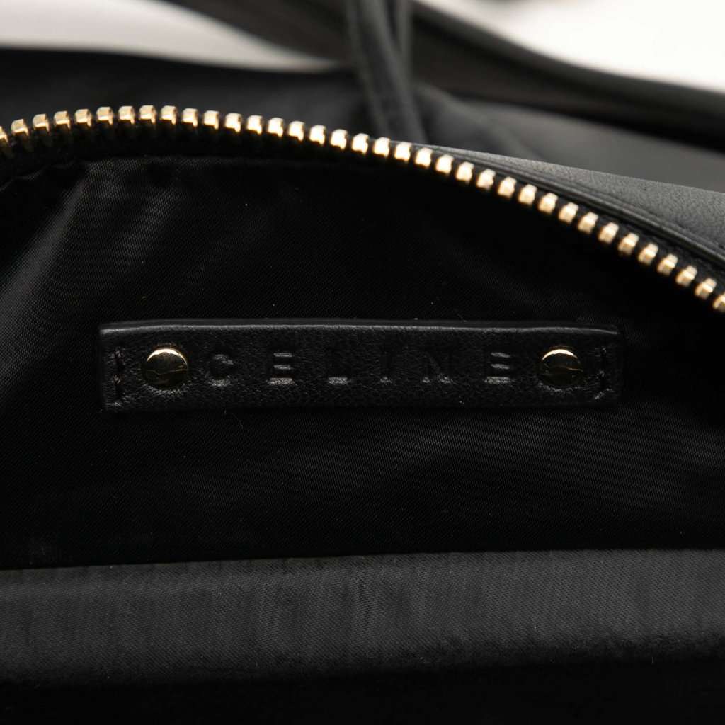 Celine Calfskin Pleated Bittersweet Hobo Black Leather Very good - Box View