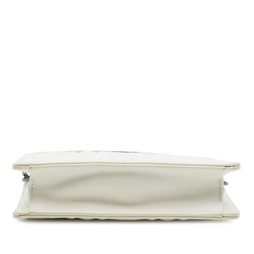 Dior Macrocannage Diamond Calfskin Caro Every Dior Pouch White Leather Very good - Inside View