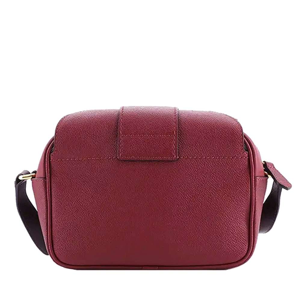 Burberry Small Leather Medley Buckle Crossbody Red Leather Very good condition - Back View