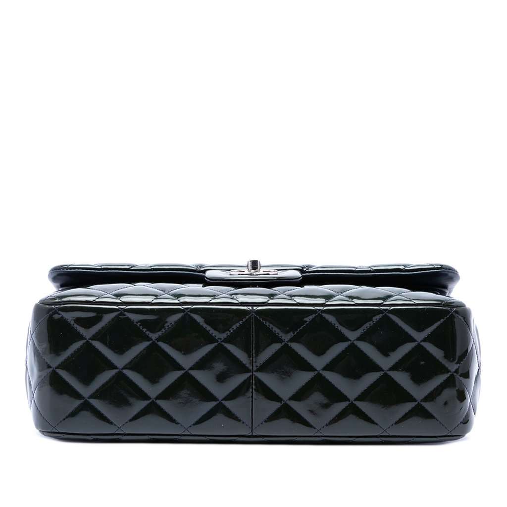 Chanel Jumbo Classic Patent Double Flap Blue Leather Very good condition - Inside View
