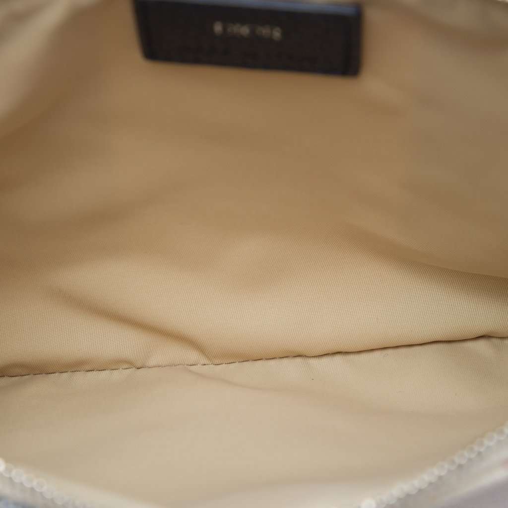 Dior Tricolor Oblique Canvas Stripe Zip Pouch Beige Very good condition - Model View