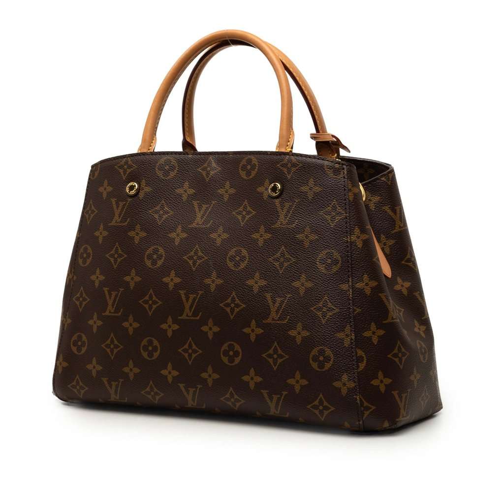Louis Vuitton Monogram Montaigne MM Brown Very good - Back View