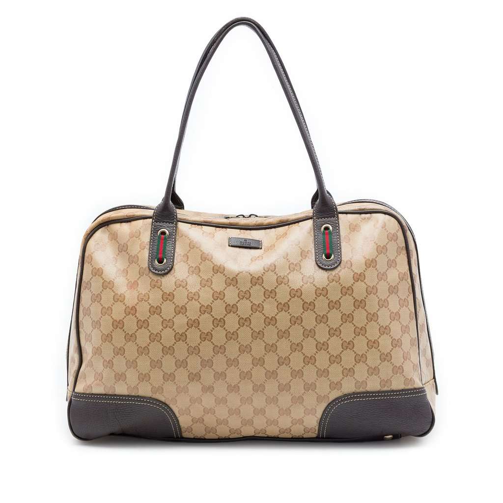 Gucci GG Crystal Web Princy Shoulder Bag Beige Very good - Front View