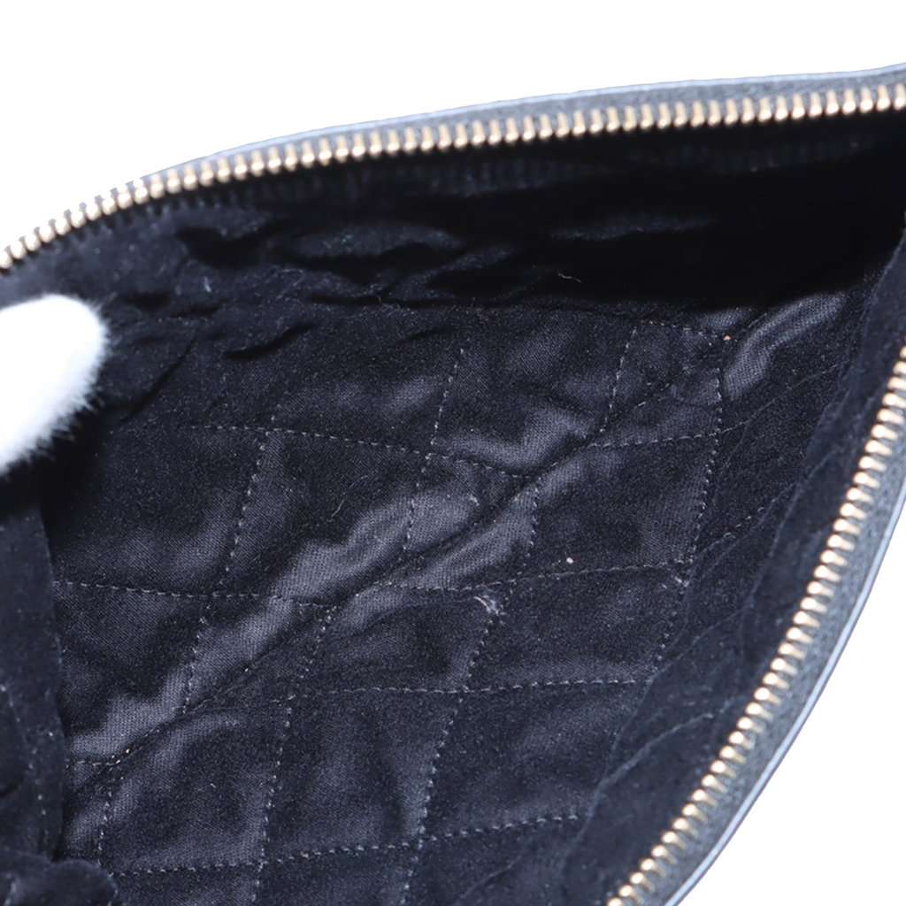 Chanel Medium Quilted Shiny Calfskin 22 Handbag Black Leather Very good condition - Box View