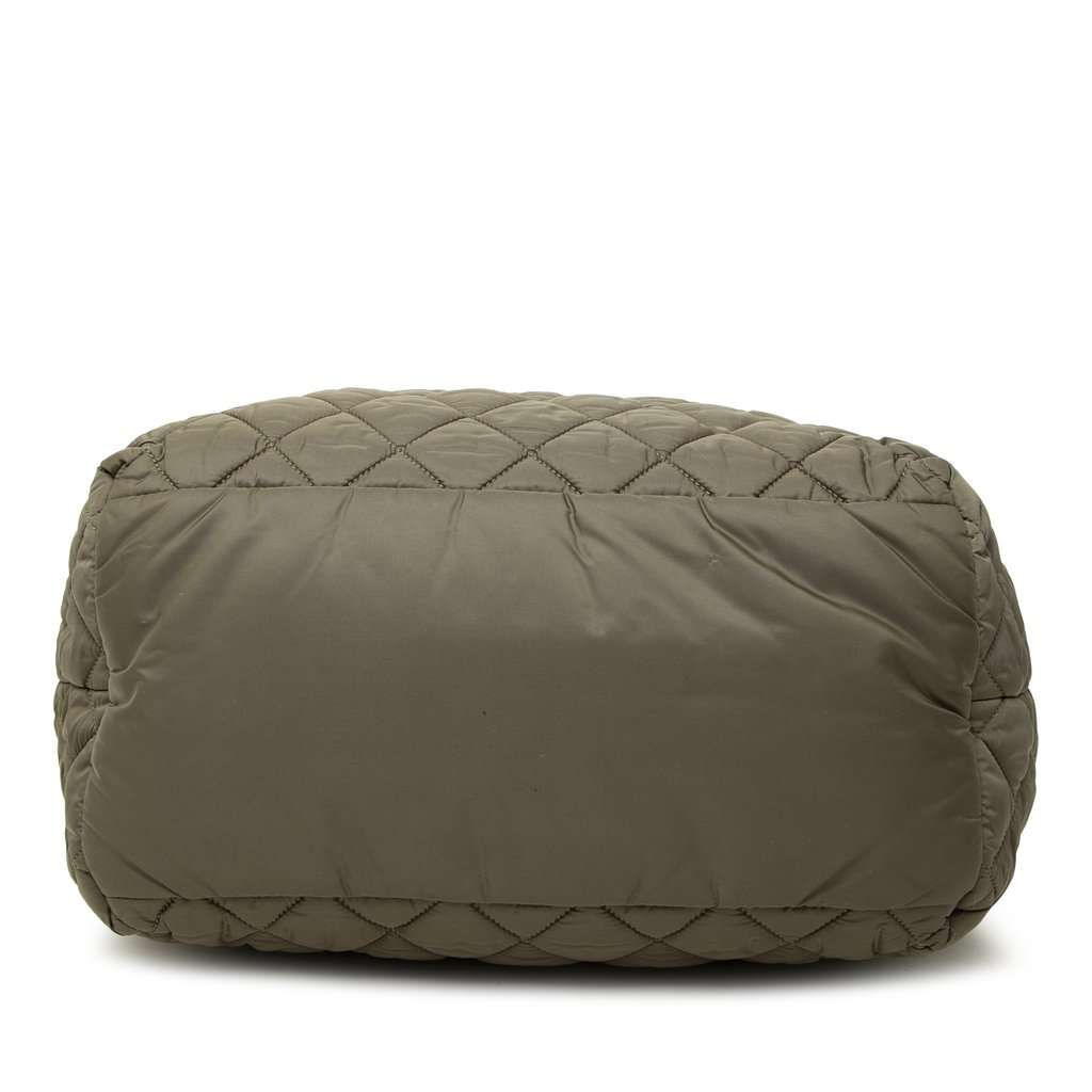 Chanel Small Quilted Nylon Coco Cocoon Tote Brown Very good condition - Inside View