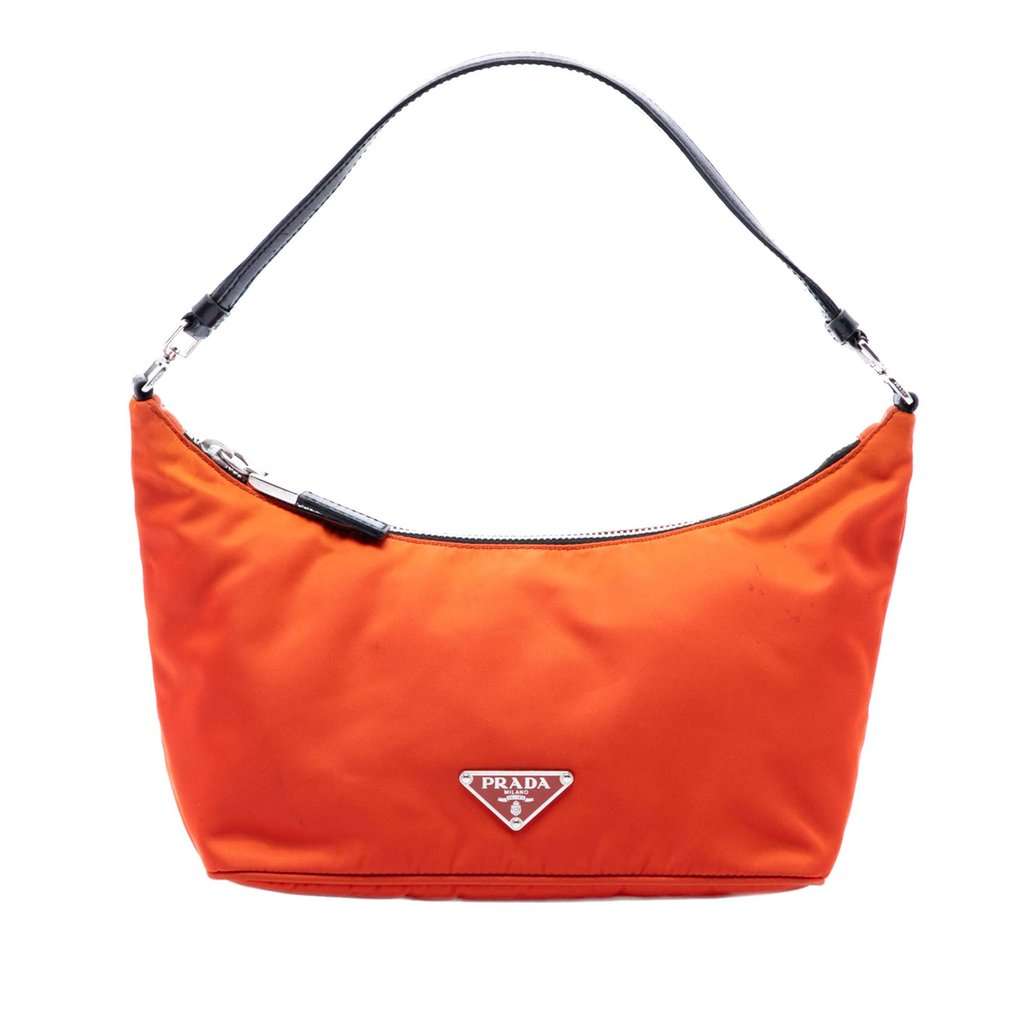 Prada Tessuto Sirio Shoulder Bag Orange Very good condition - Front View