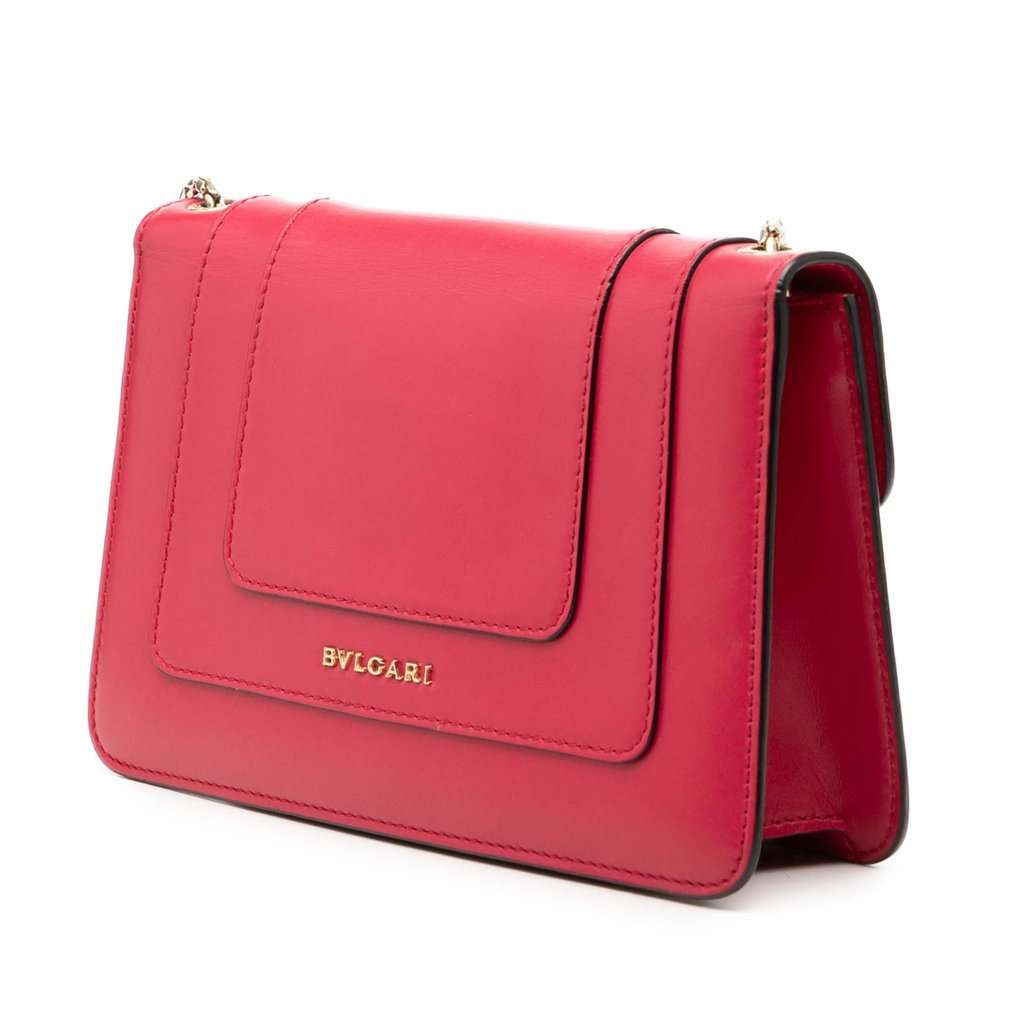 Bvlgari Leather Serpenti Forever Crossbody Red Leather Very good - Back View
