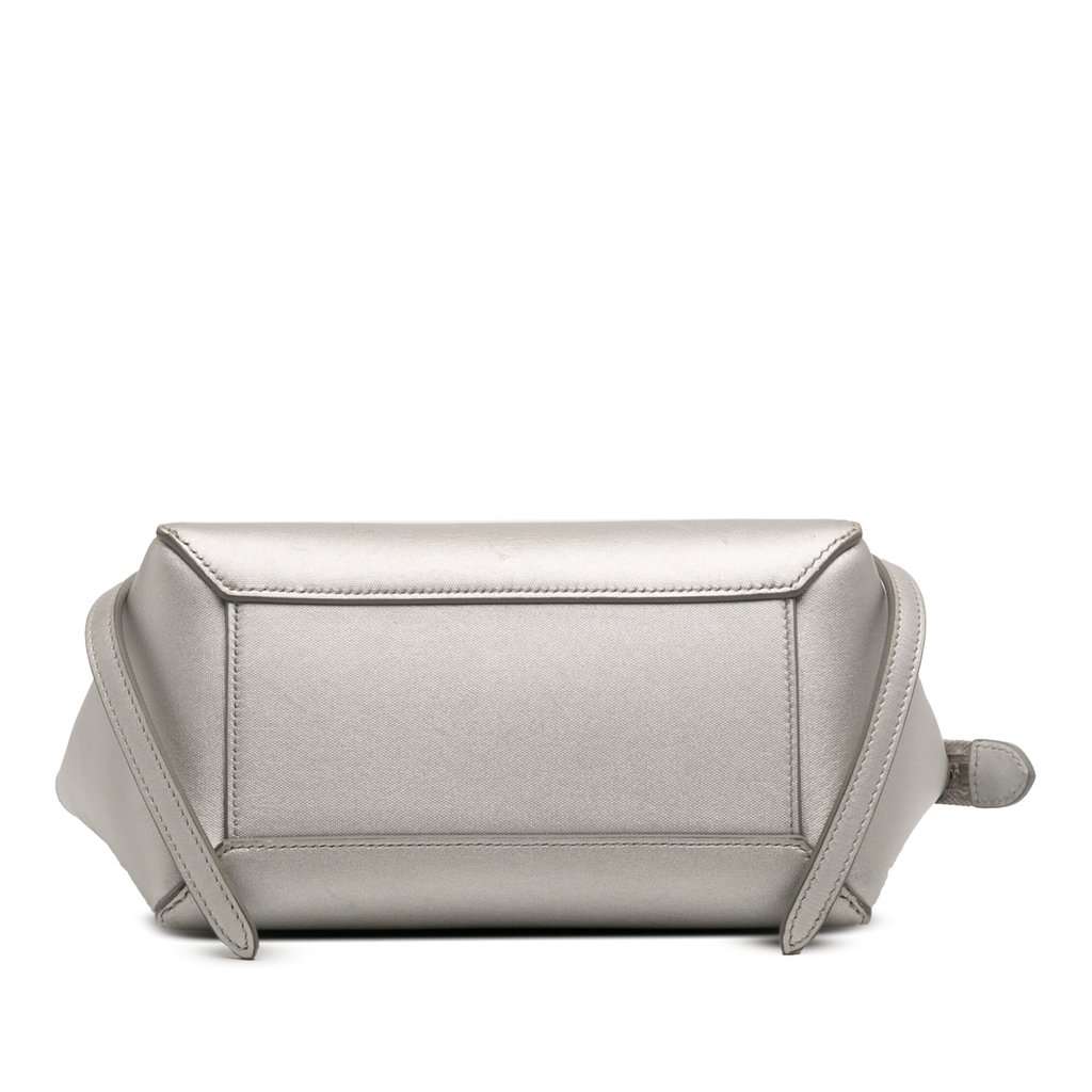 Celine Nano Laminated Calfskin Belt Bag Silver Leather Very good - Inside View