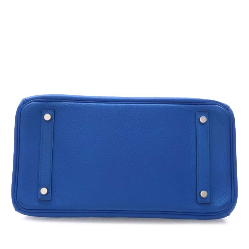 Hermès Togo Birkin Retourne 30 Blue Leather Very good condition - Inside View