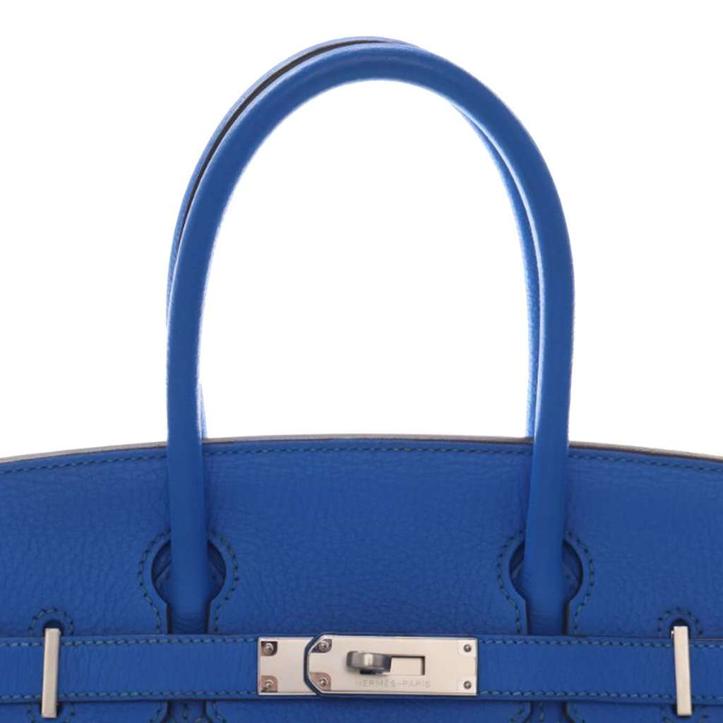 Hermès Togo Birkin Retourne 30 Blue Leather Very good condition - Box View