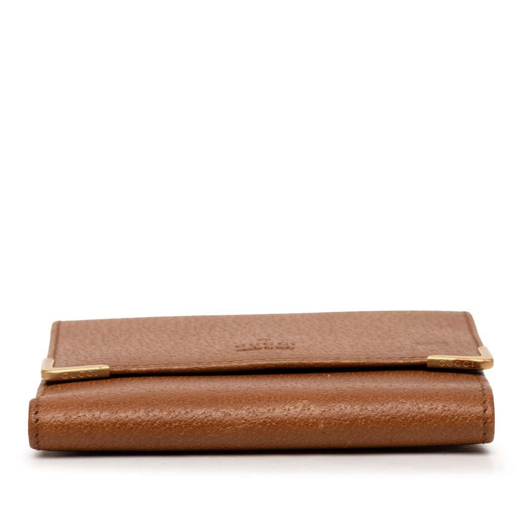 Gucci Calfskin French Flap Wallet Brown Leather Very good condition - Inside View