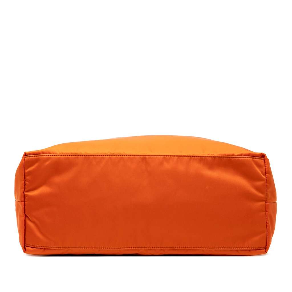 Prada Saffiano Trimmed Tessuto Open Convertible Tote Orange Very good condition - Inside View