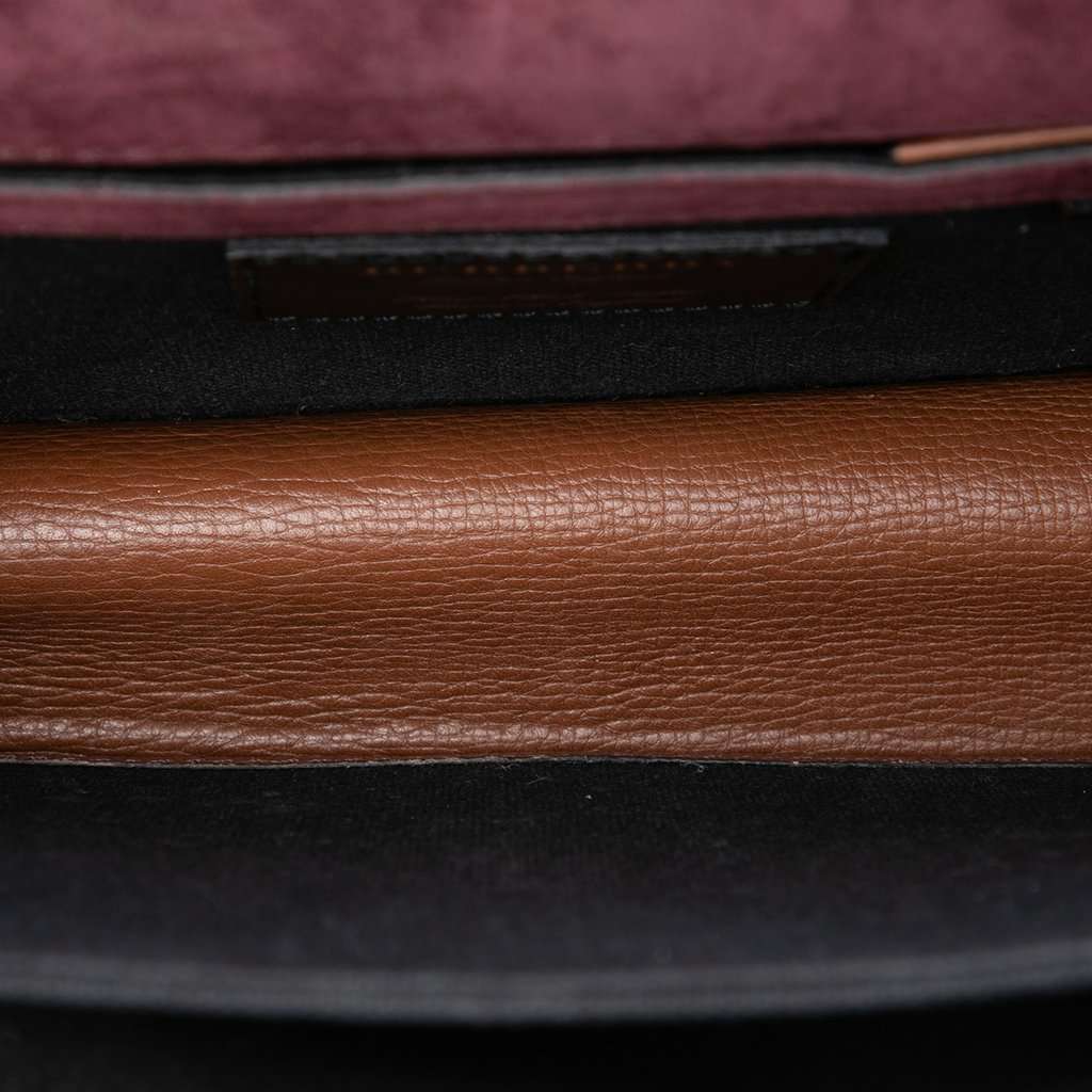 Burberry Small Leather and House Check Canvas Derby Macken Crossbody Brown Very good condition - Model View
