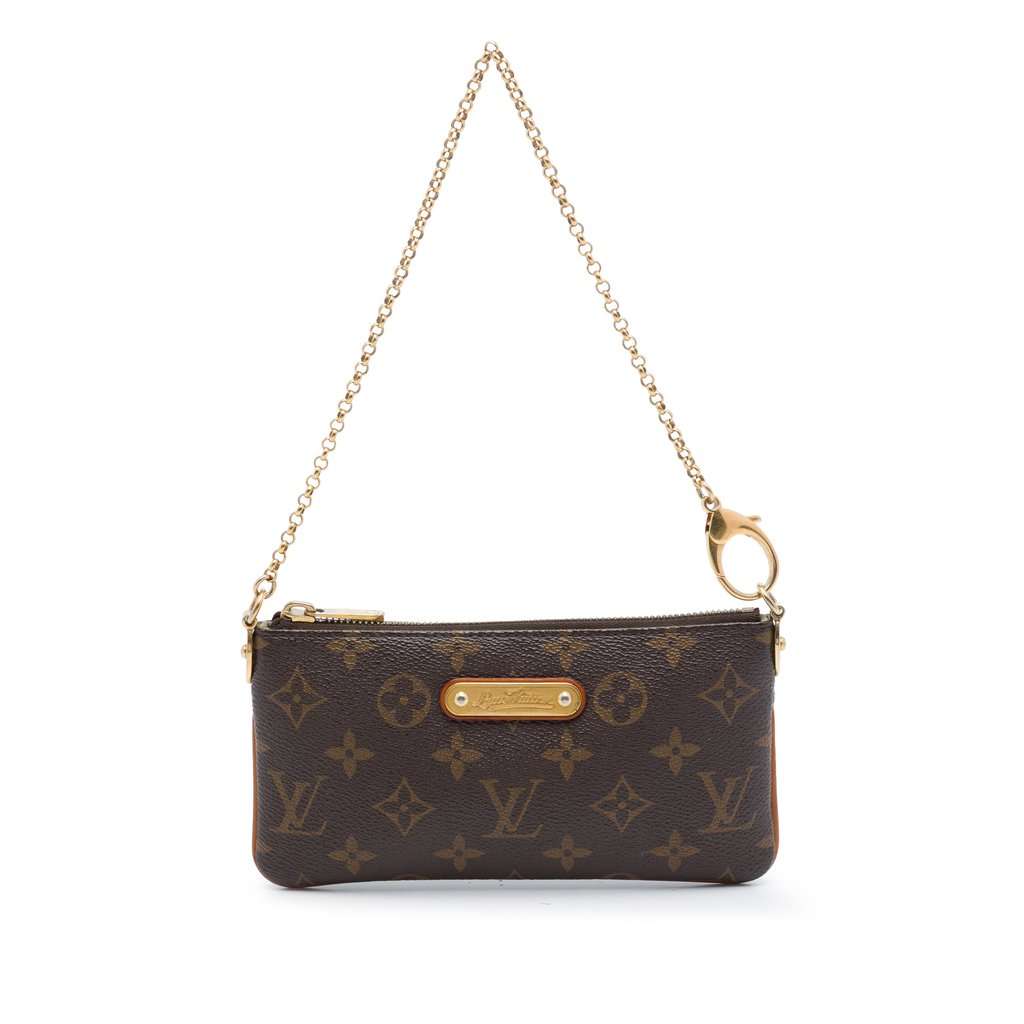 Louis Vuitton Monogram Pochette Milla MM Brown Very good - Front View