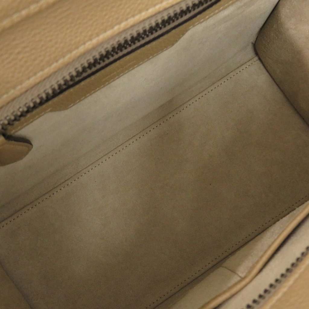 Celine Micro Drummed Calfskin Luggage Tote Beige Leather Very good condition - Model View