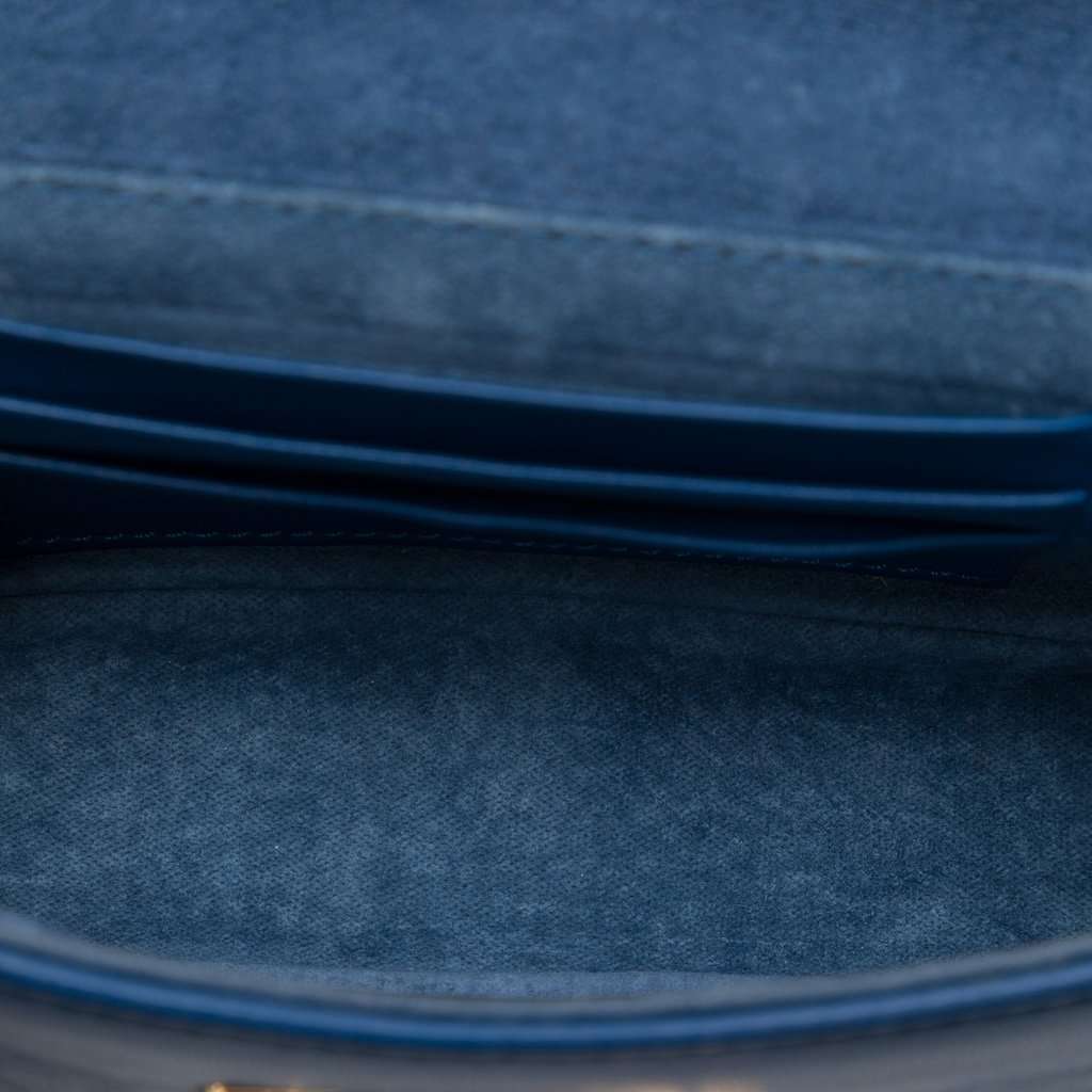 Fendi Mini Nappa Be Baguette Crossbody Blue Leather Very good - Model View