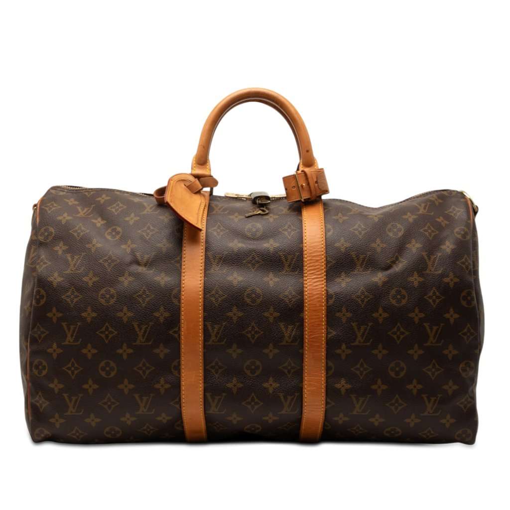 Louis Vuitton Monogram Keepall Bandouliere 50 Brown Very good condition - Front View