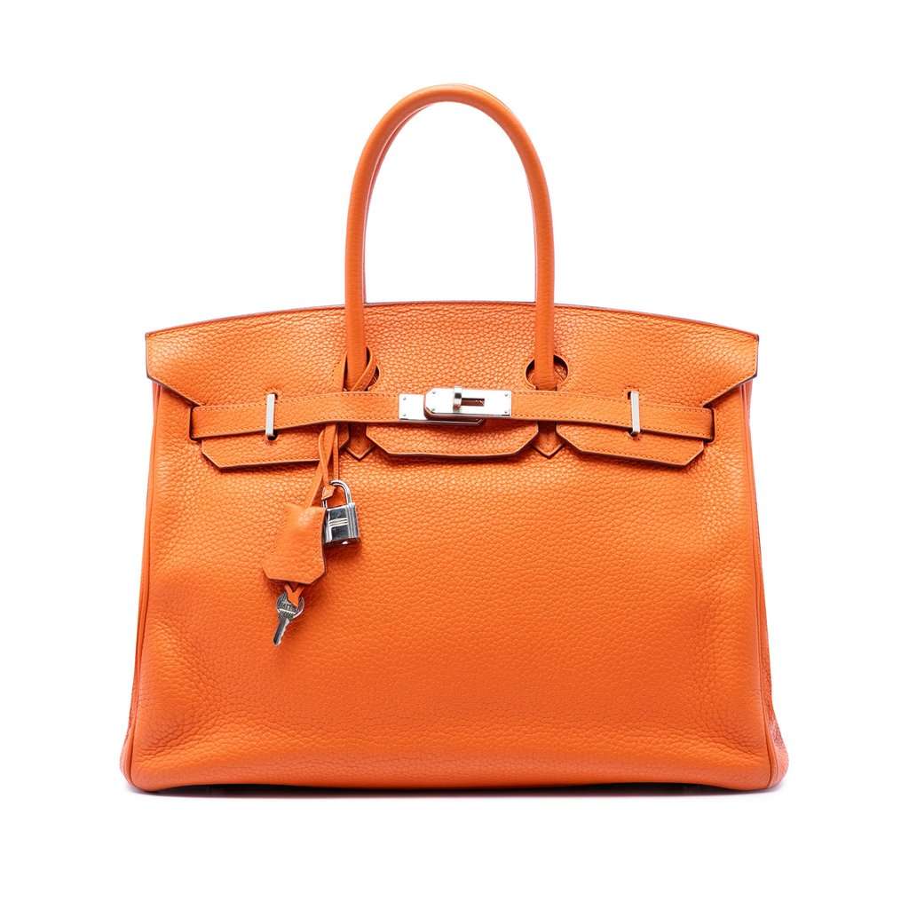 Hermès Togo Birkin Retourne 35 Orange Leather Very good condition - Front View