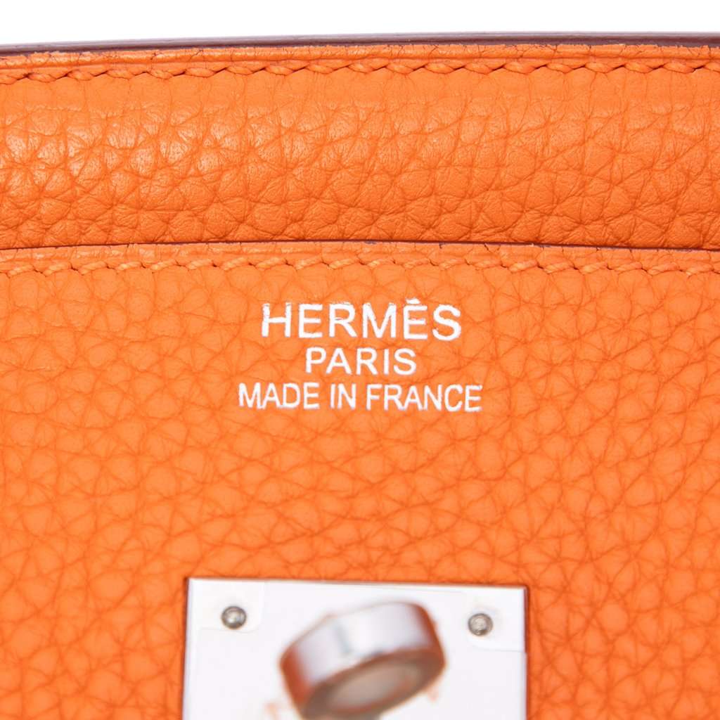 Hermès Togo Birkin Retourne 35 Orange Leather Very good condition - Box View