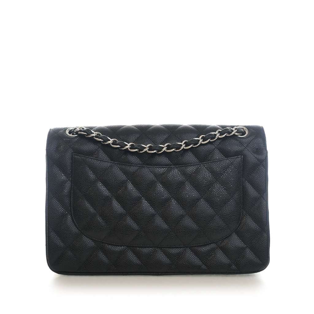 Chanel Jumbo Classic Caviar Double Flap Black Leather Very good condition - Model View