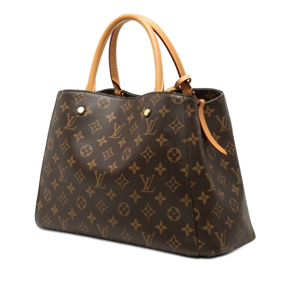 Louis Vuitton Monogram Montaigne MM Brown Very good - Back View