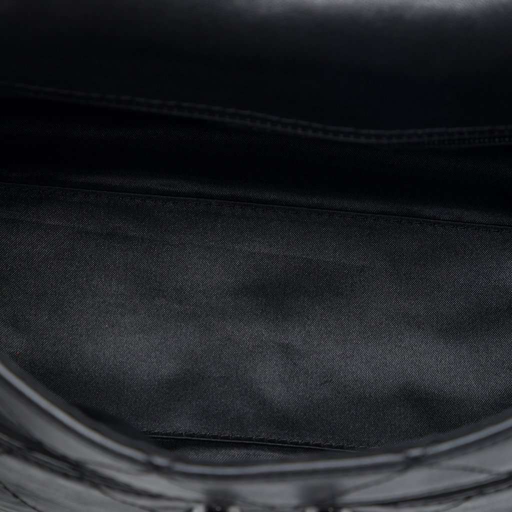 Chanel Quilted Calfskin Bijoux Ring Chain Flap Black Leather Very good condition - Model View