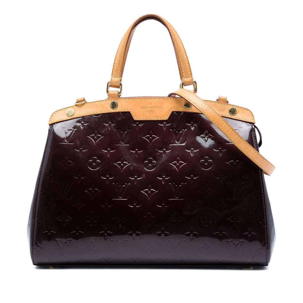 Louis Vuitton Monogram Vernis Brea MM Purple Leather Very good - Front View
