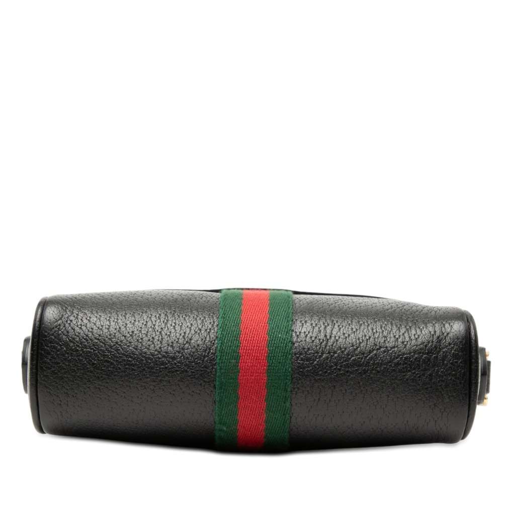 Gucci Mini Calfskin Web Ophidia Crossbody Black Leather Very good condition - Inside View