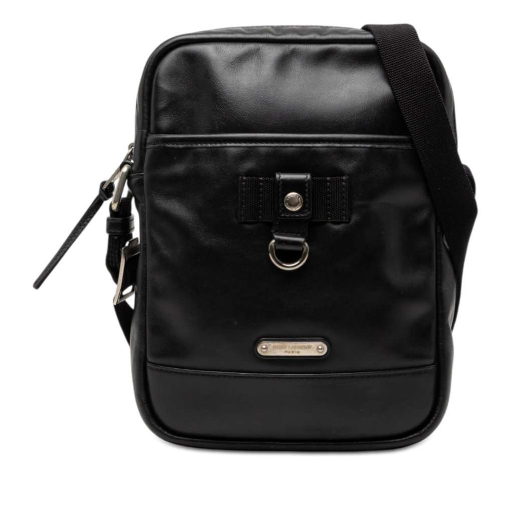 Saint Laurent Calfskin Rivington Crossbody Black Leather Very good condition - Front View