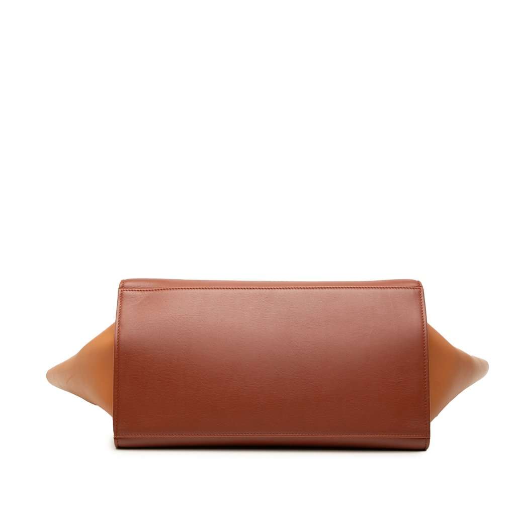 Celine Medium Tricolor Leather Trapeze Satchel Brown Leather Very good condition - Inside View
