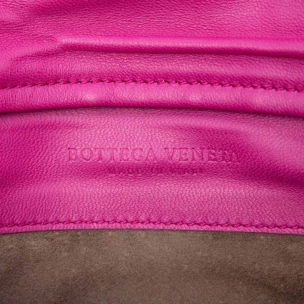 Bottega Veneta Nappa Intrecciato Turn Lock Clutch Pink Leather Very good condition - Box View
