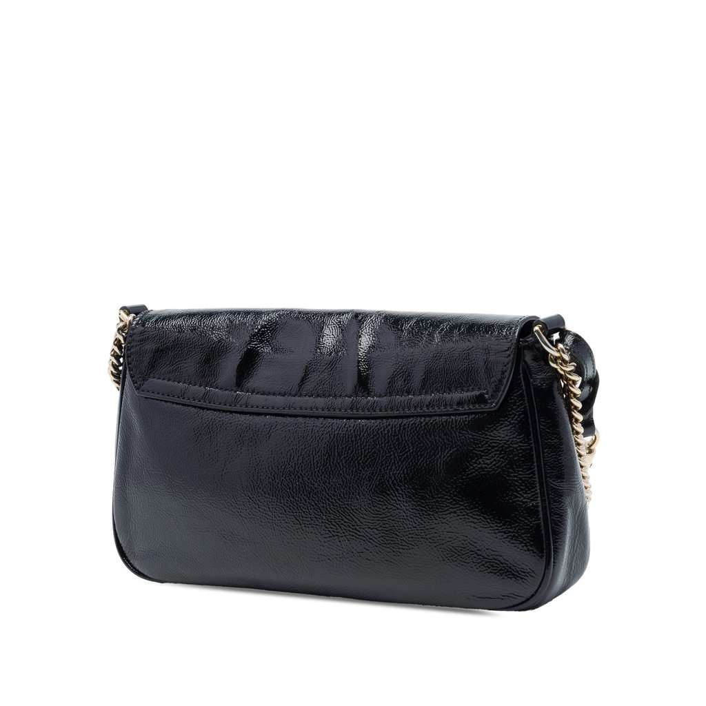 Gucci Medium Patent Soho Chain Flap Crossbody Black Leather Very good - Back View
