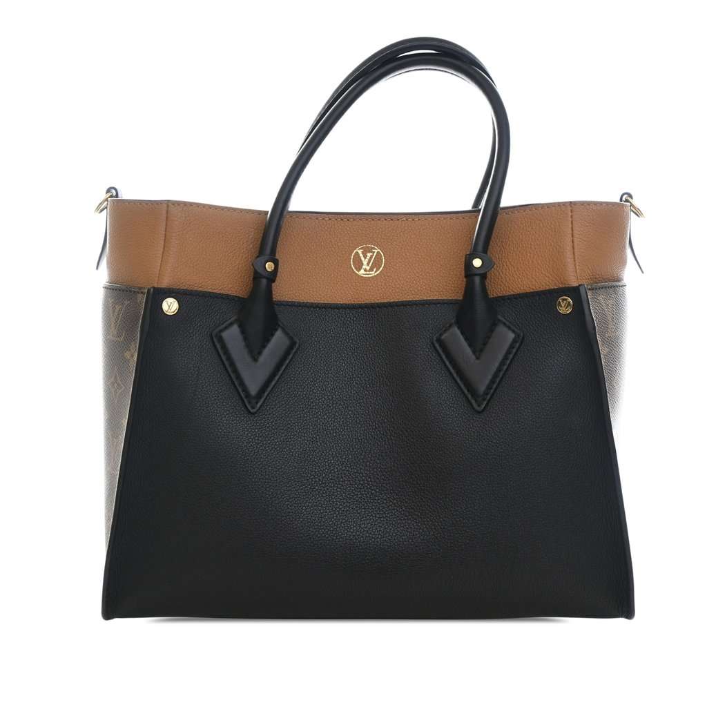 Louis Vuitton Monogram On My Side MM Black Leather Very good - Back View