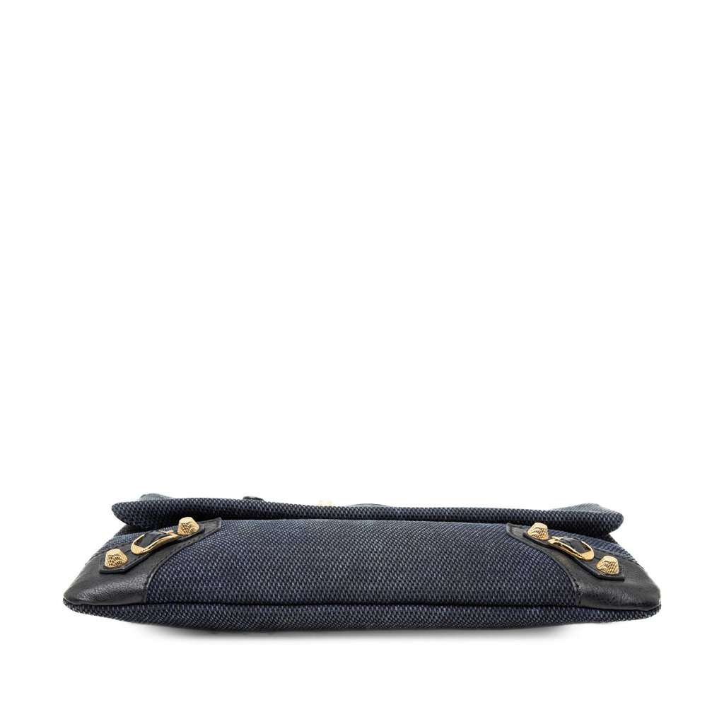 Balenciaga Canvas Motocross Giant 12 Envelope Clutch Blue Very good condition - Inside View