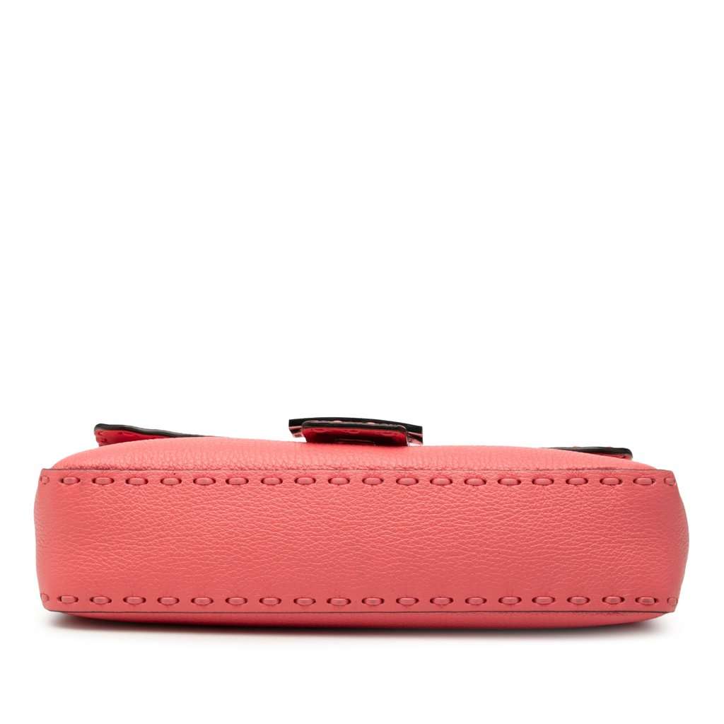 Fendi Leather Selleria Baguette Satchel Pink Leather Very good - Inside View