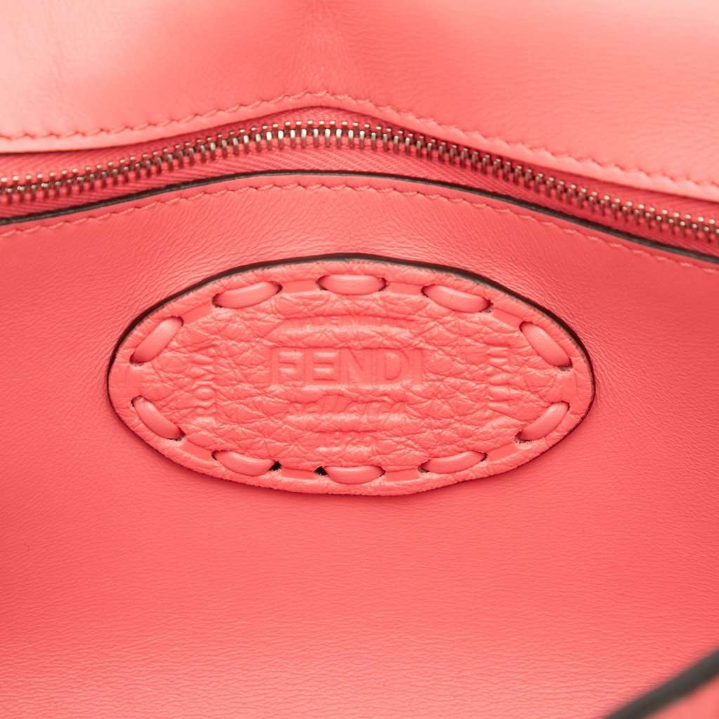 Fendi Leather Selleria Baguette Satchel Pink Leather Very good - Box View